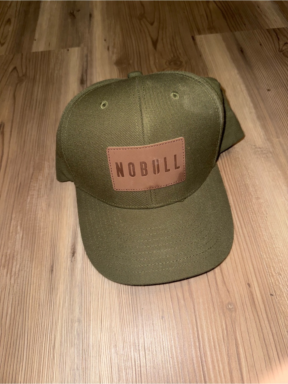 NOBULL Olive Green Baseball Cap with Brown Patch